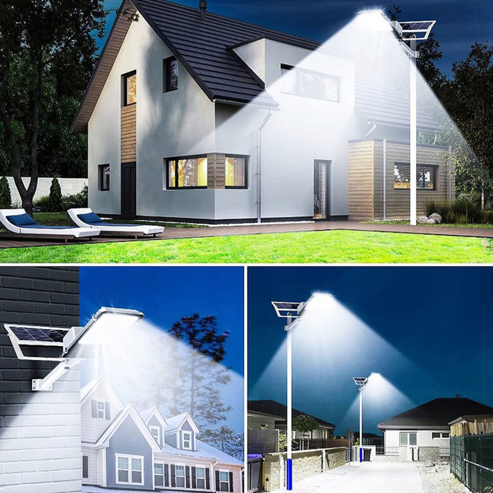 Мощна соларна лампа, сензор за здрач, дистанционно управление, Vögler Professional 600W